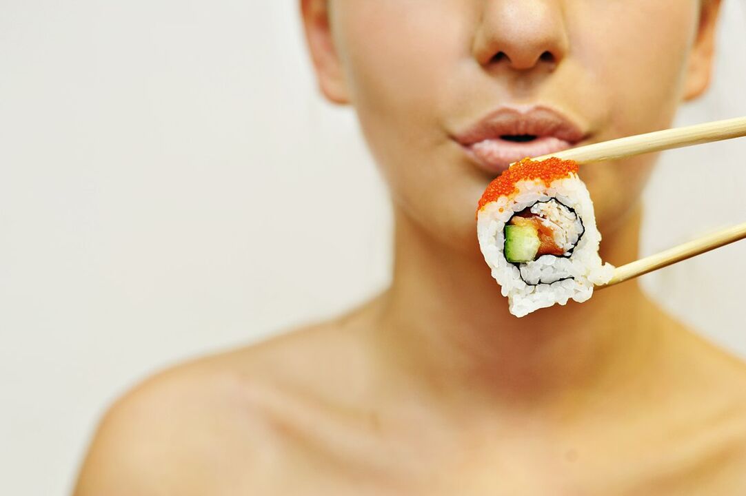Eat sushi according to the Japanese diet